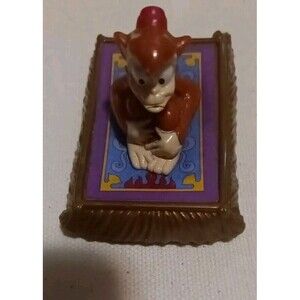 Disney Aladdin Abu Monkey on Magic Carpet Car Has Wheels to Move Toy Souvenir